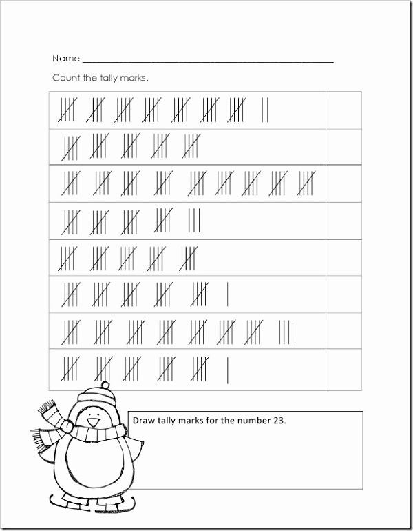 Tally Mark Worksheets for Kindergarten Best Of Tally Marks First Grade