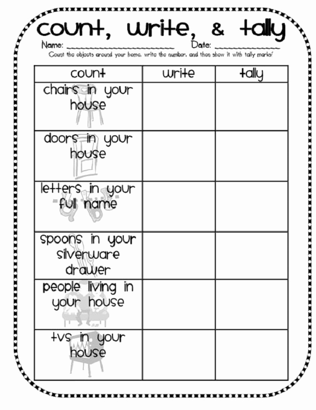 Tally Mark Worksheets for Kindergarten Inspirational Tally Mark Worksheets Printable