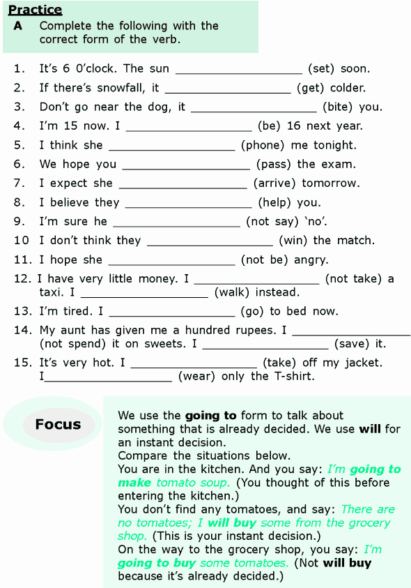 Tenses Worksheets for Grade 6 Unique Grade 6 Grammar Lesson 5 Expressing the Future 1