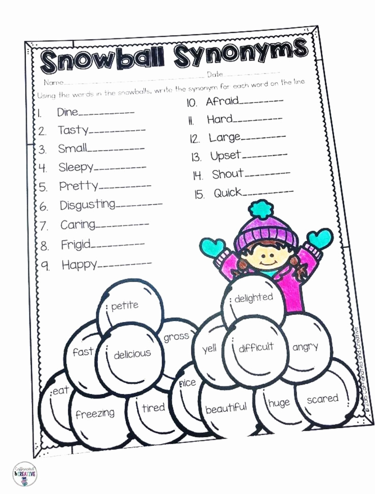 Theme Worksheets 2nd Grade Beautiful Winter Literacy and Math No Prep Second Grade