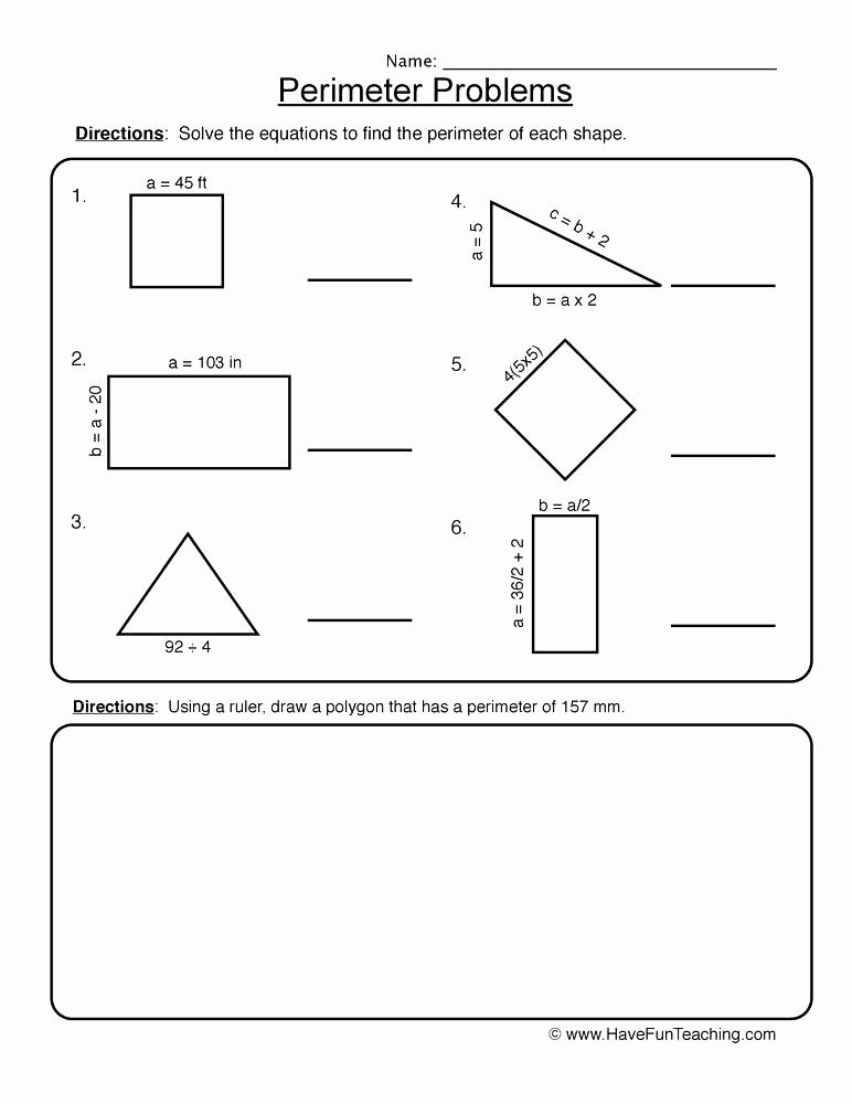 Third Grade Perimeter Worksheets Awesome 25 Perimeter Worksheets 3rd Grade Pdf