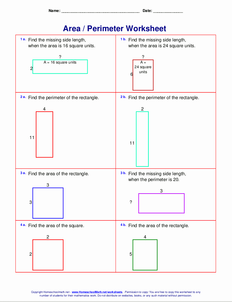 Third Grade Perimeter Worksheets Beautiful Free Printable Perimeter Worksheets 3rd Grade