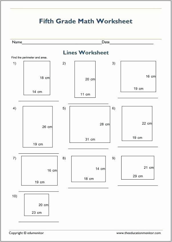 Third Grade Perimeter Worksheets Elegant Perimeter Worksheet for 3rd Grade Geometric Shapes area