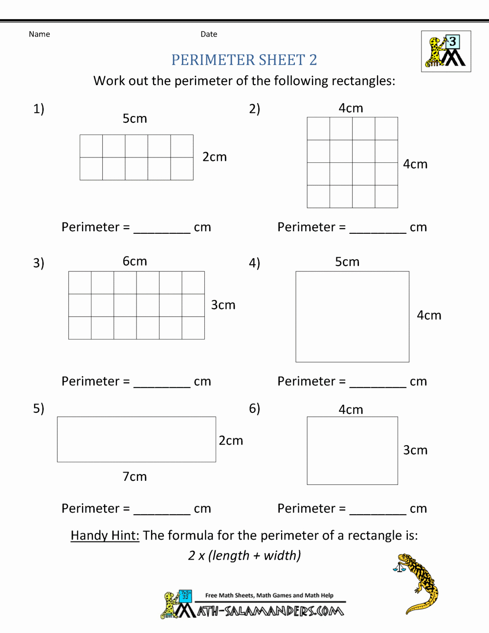Third Grade Perimeter Worksheets New Perimeter Worksheets