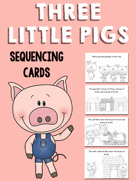 Three Little Pigs Worksheets Awesome Three Little Pigs Sequencing Cards Prekinders