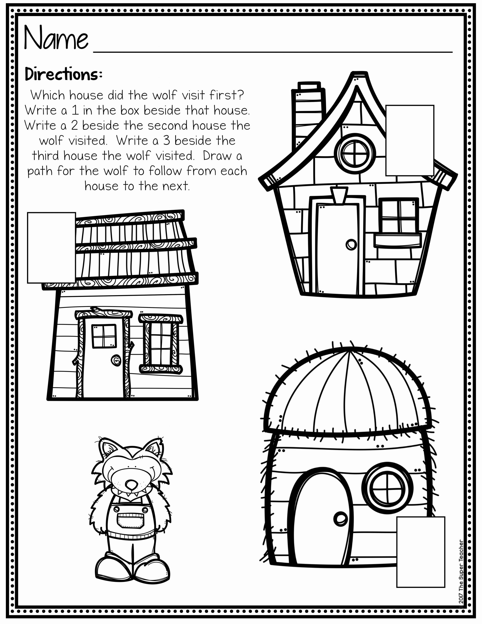 Three Little Pigs Worksheets Awesome Three Little Pigs Story Elements and Story Retelling