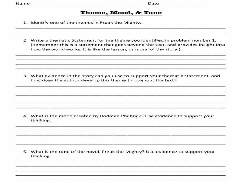 Tone and Mood Worksheet Pdf Best Of 25 tone and Mood Worksheet Pdf