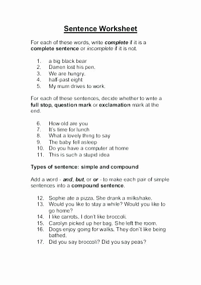 Topic Sentence Worksheets 5th Grade New topic Sentence Worksheets 5th Grade Free topic Worksheets