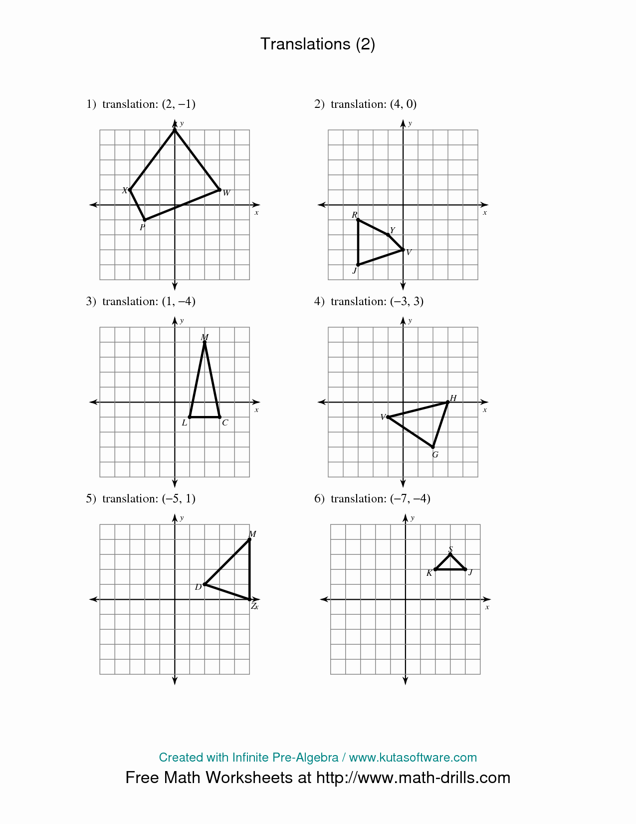 Translation Math Worksheets Fresh 7 Best Of Reflections and Transformations