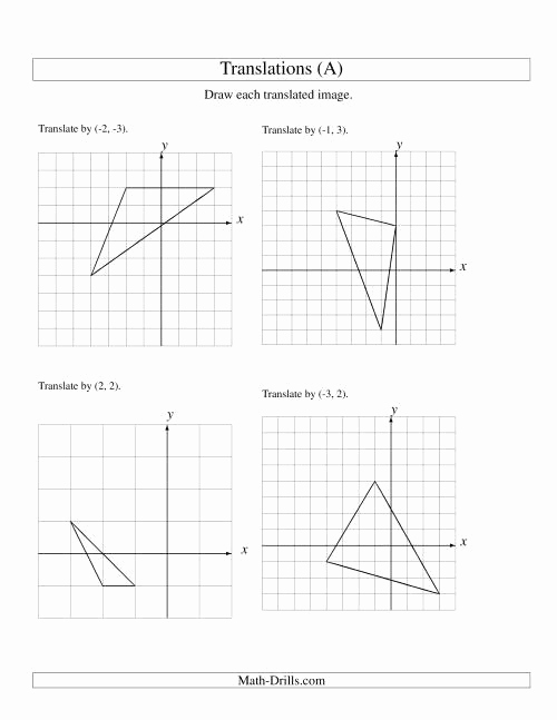 Translation Worksheets Math Fresh Translation Of 3 Vertices Up to 3 Units A