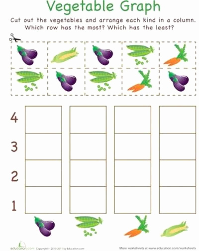 Vegetable Worksheets for Preschool Beautiful Worksheets Cut Out Graph Ve Ables Preschool Items