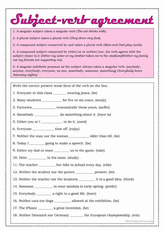 Verbs Worksheets for Middle School New Grammar Worksheets Middle School