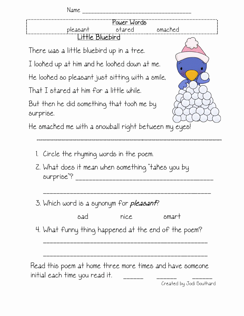 Vocabulary Worksheets for 1st Graders Awesome New 802 First Grade Reading Fluency Worksheets