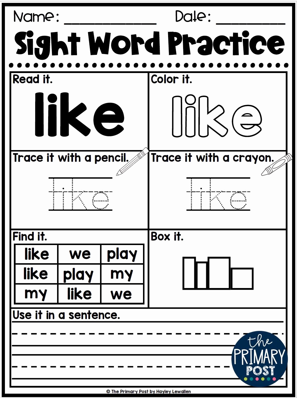Vocabulary Worksheets for 1st Graders Beautiful Free 1st Grade Worksheet Sight Words 1st Grade