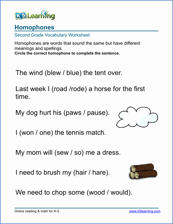 Vocabulary Worksheets for 1st Graders Elegant First Grade Vocabulary Worksheets by K5 Learning