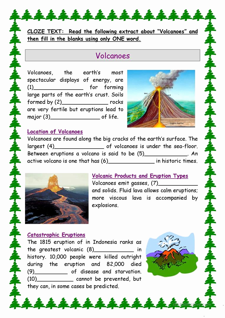 Volcano Worksheet for Kids Fresh Parts Volcano Worksheet Worksheets for All