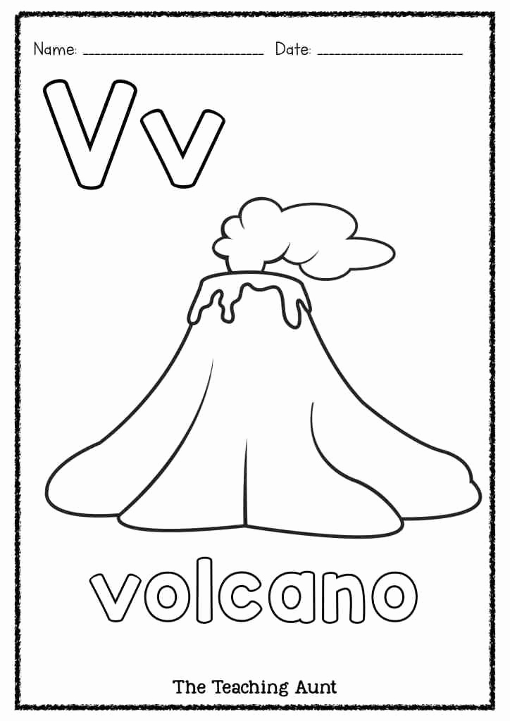 Volcano Worksheet for Kids Lovely V is for Volcano Art and Craft the Teaching Aunt