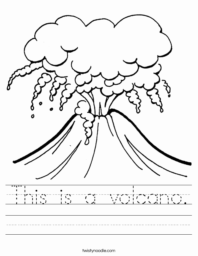 Volcano Worksheet for Kids Luxury This is A Volcano Worksheet Twisty Noodle