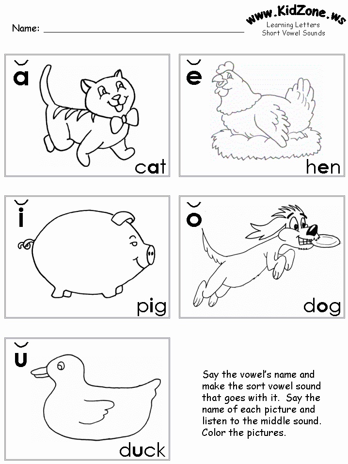 Vowel Worksheets for Kindergarten Awesome Short Vowels Review Worksheets