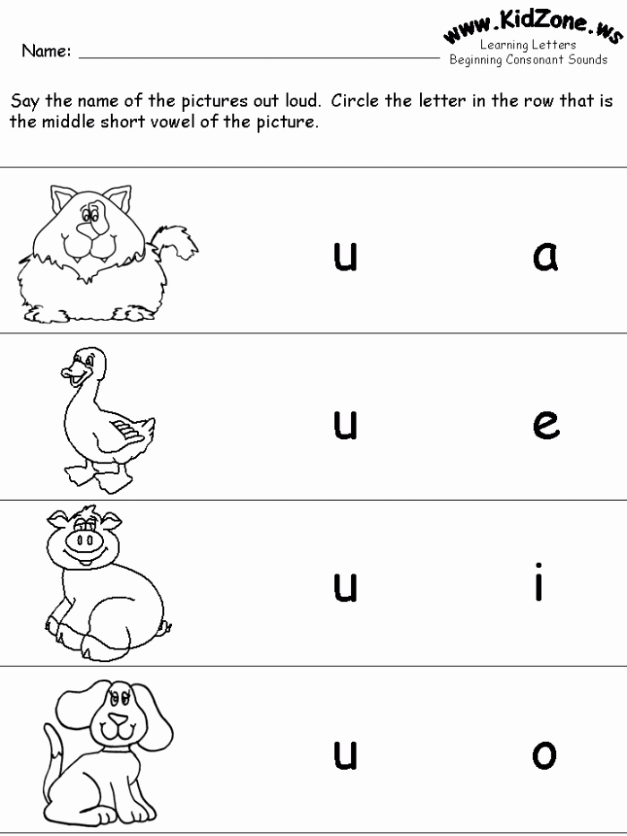 Vowel Worksheets for Kindergarten Fresh Learning Vowels “a” Worksheets