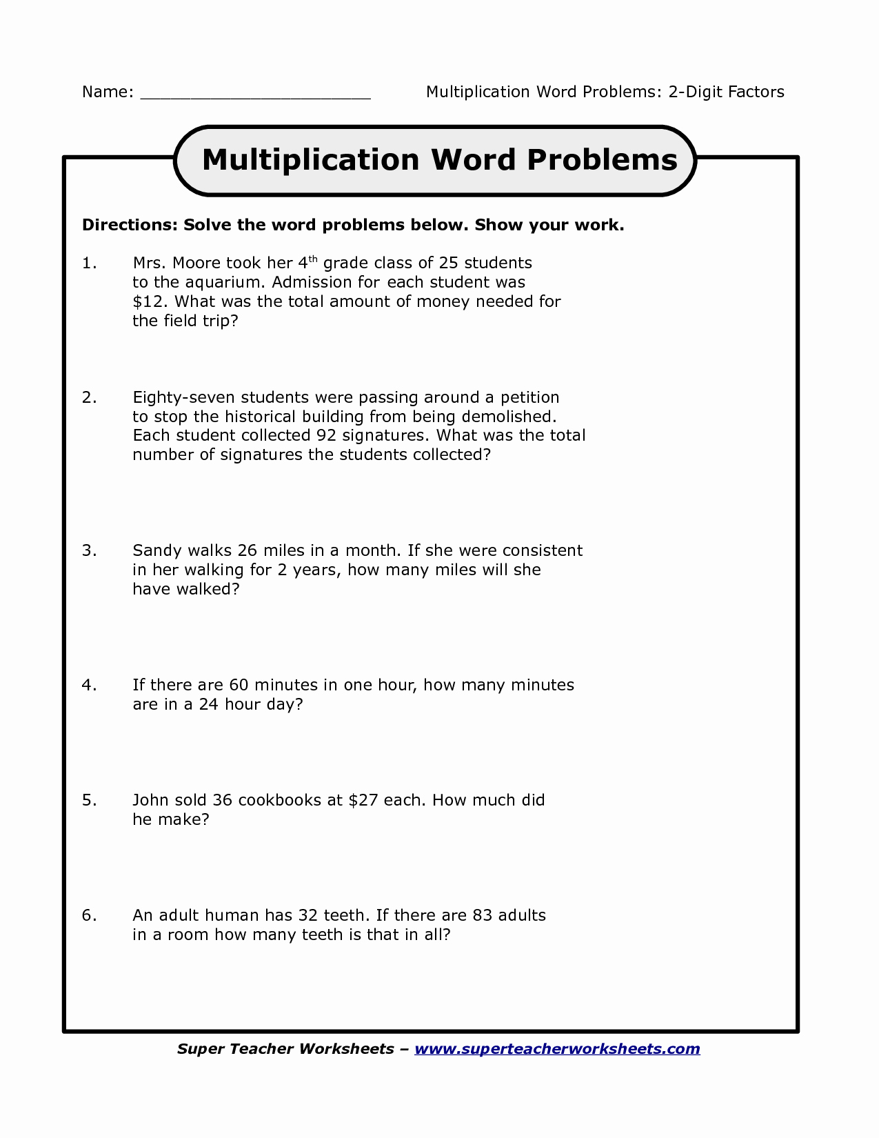 Word form Worksheets 4th Grade Lovely 16 Best Of Multiplication and Division Word