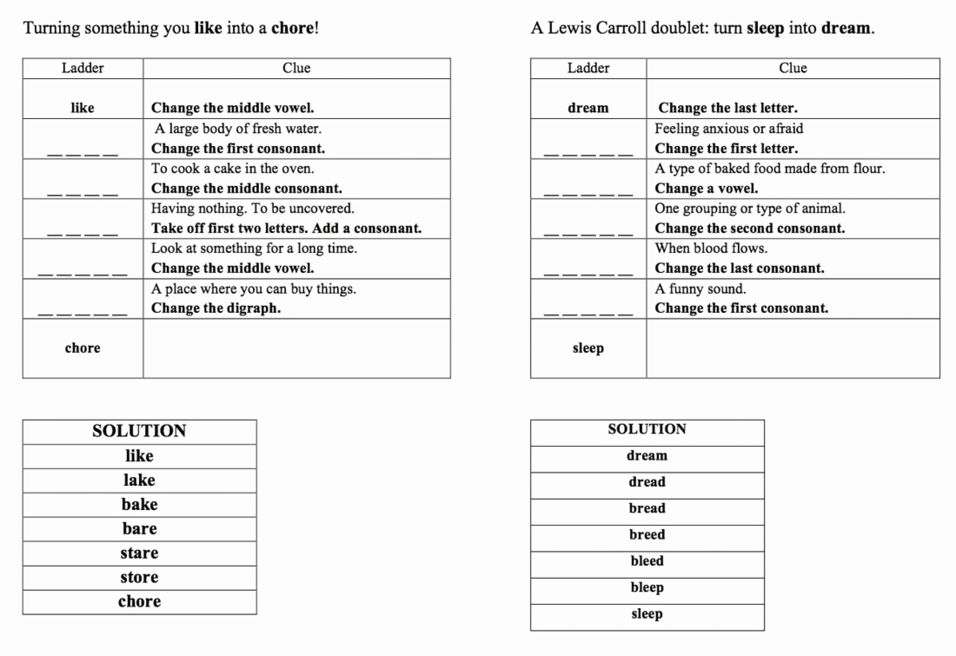 Word Ladder Worksheets Awesome Word Ladder Worksheets for Middle School