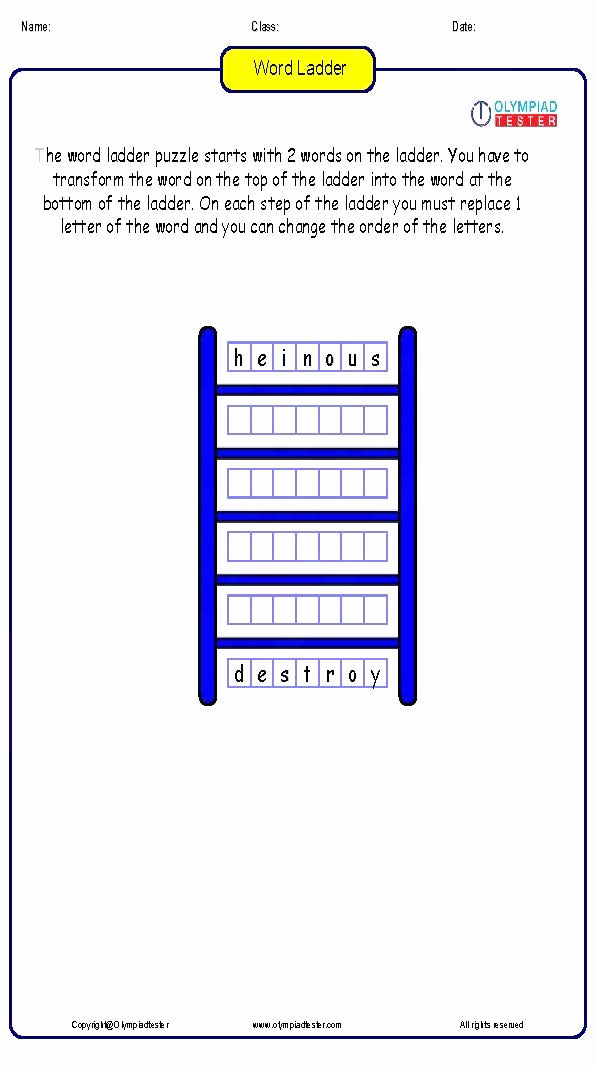 Word Ladder Worksheets Best Of Word Ladder 02 Download This Printable English
