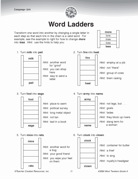 Word Ladder Worksheets Lovely Word Ladders