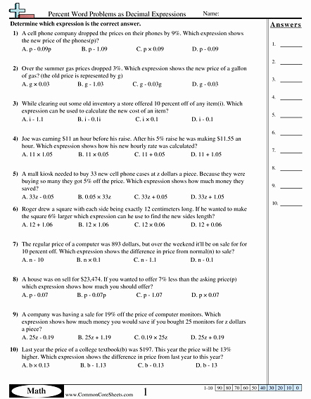 Writing Numerical Expressions Worksheets Inspirational Writing Expressions Worksheet