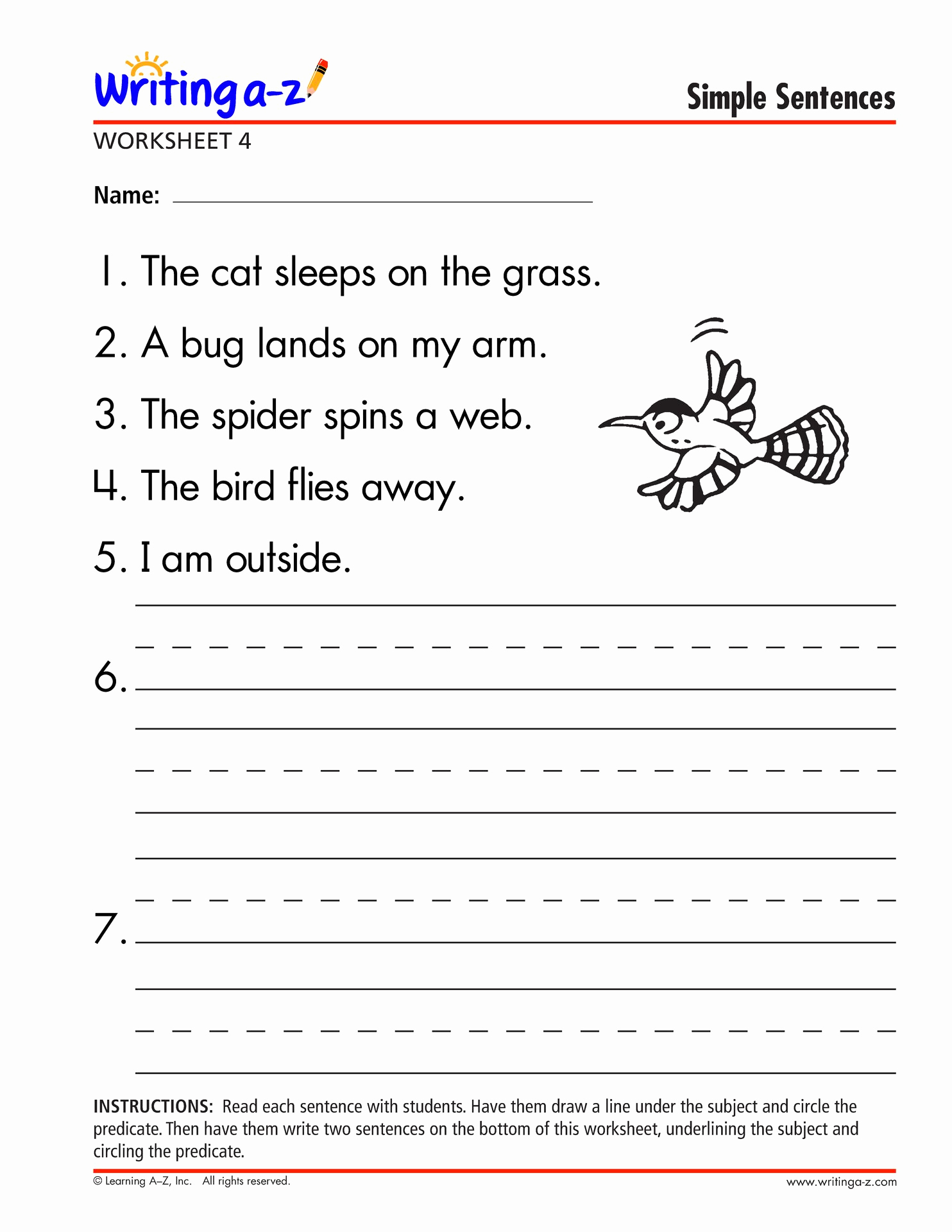 Writing Sentences Worksheets Lovely Basic Sentence Writing Worksheets
