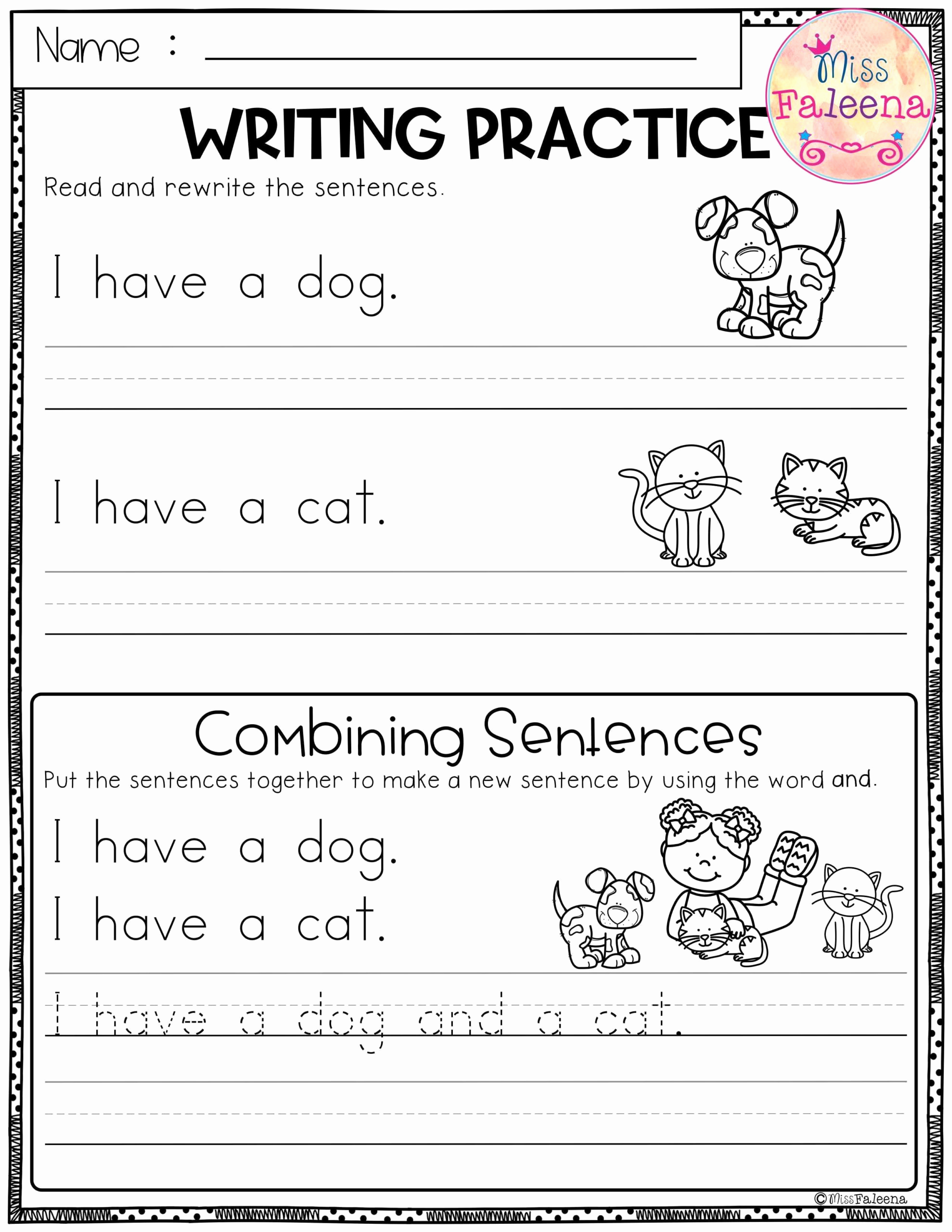 How To 30 Easily Writing Sentences Worksheets Simple Template Design
