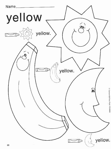 Yellow Worksheets for Preschool Unique Yellow